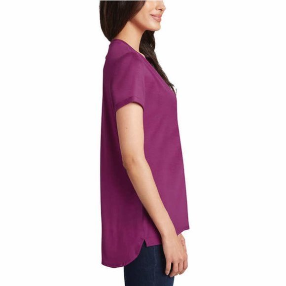 ELLEN TRACY Ladies’ Tunic Top - Berry NWT - Picture 3 of 3
